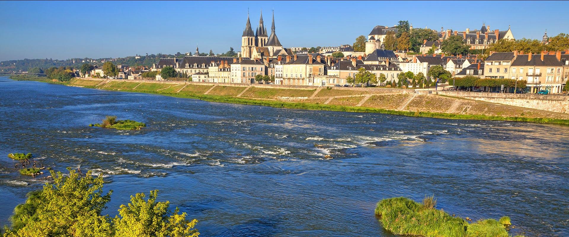 Abbey Saint-Laumer in Blois, France. Chateau of the Loire Valley